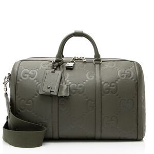 Gucci Jumbo GG Embossed Leather Small Duffle